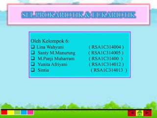 Oleh Kelompok 6:
 Lina Wahyuni ( RSA1C314004 )
 Santy M.Manurung ( RSA1C314005 )
 M.Panji Muharram ( RSA1C31400 )
 Yunita Afriyani ( RSA1C314012 )
 Sintia ( RSA1C314013 )
 