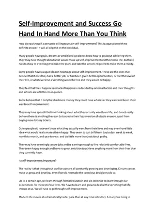 Self improvement | PDF