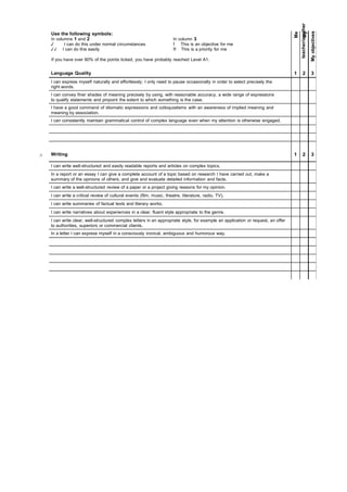 Self assessment checklists for sac(c) | DOC