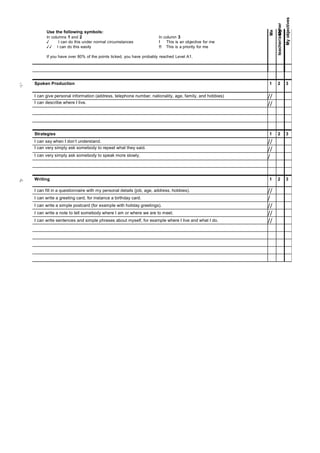 Self assessment checklists for sac(c) | DOC