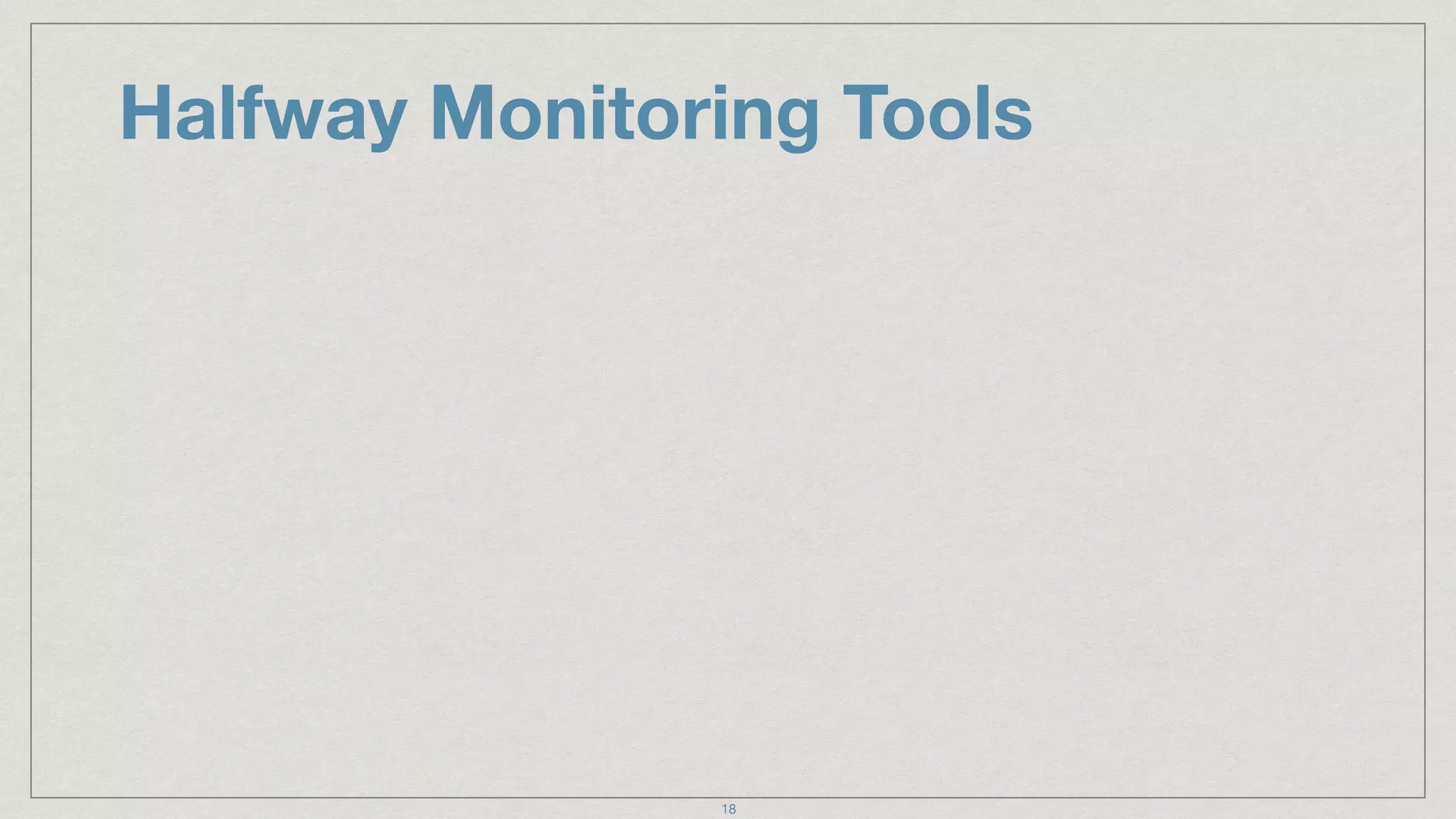 Halfway Monitoring Tools
18
 