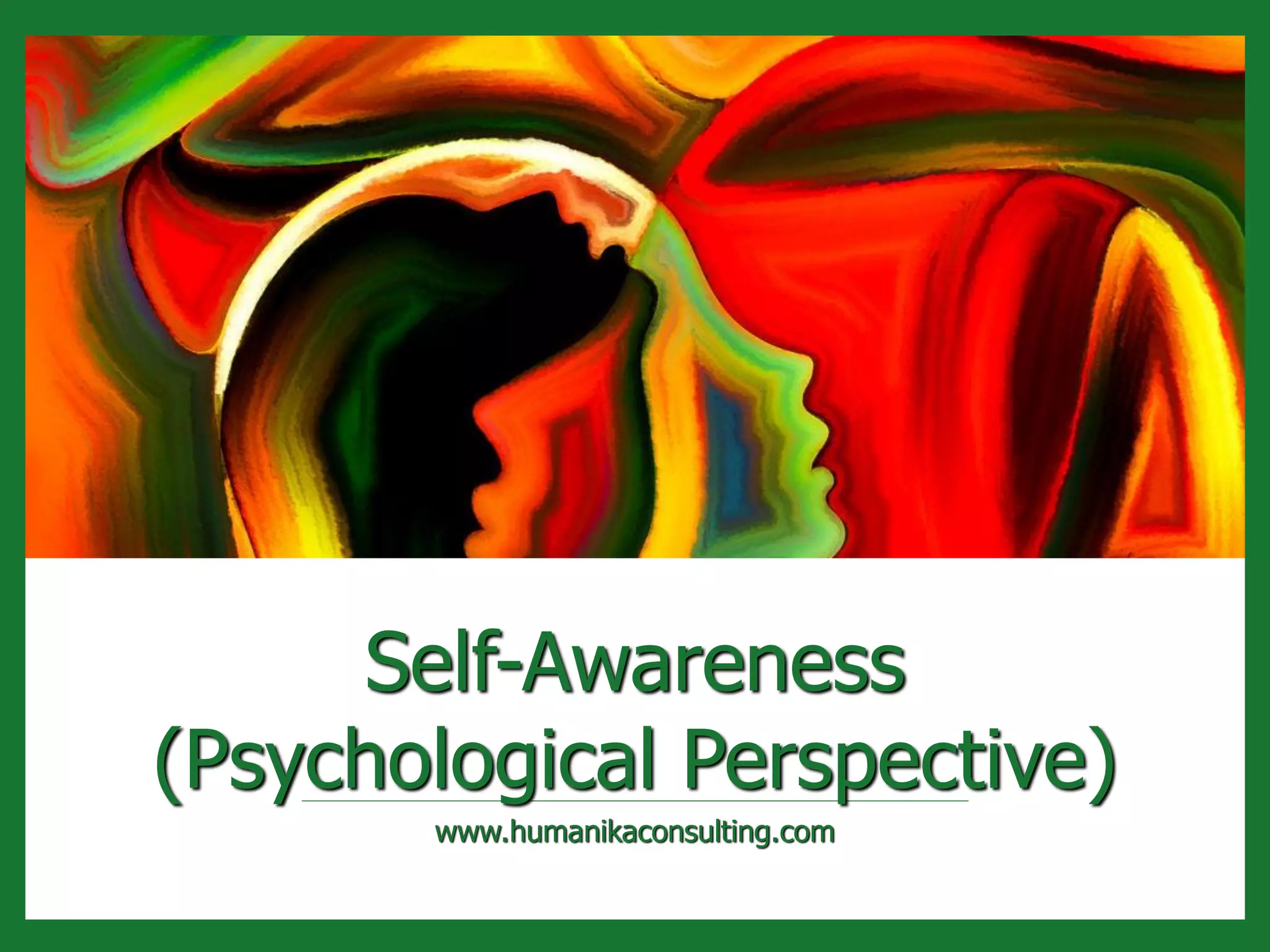 Self Awareness Psychology Perspective | PDF