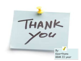 By
Keerthana
BBM II year
 