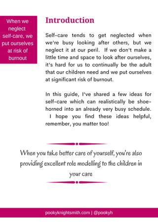 Self-Care Ideas for Busy Parents and Carers