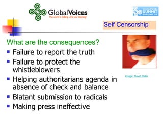 Self Censorship in media  Role of citizen journalists