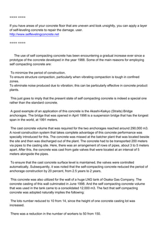 self leveling concrete | PDF