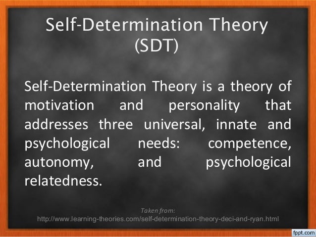 self determination theory Self-determination theory (sdt) represents a broad framework for the study of human motivation and personality sdt articulates a meta-theory for framing. self determination theory Self-determination theory (sdt) represents a broad framework for the study of human motivation and personality sdt articulates a meta-theory for framing.