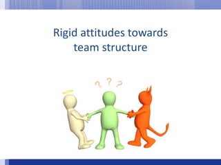 Rigid attitudes towards team structure