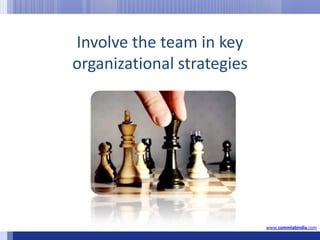 Involve the team in key organizational strategieswww.commlabindia.com