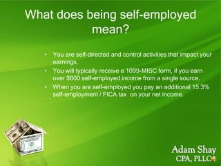 Self-Employment and Taxes | PPTX