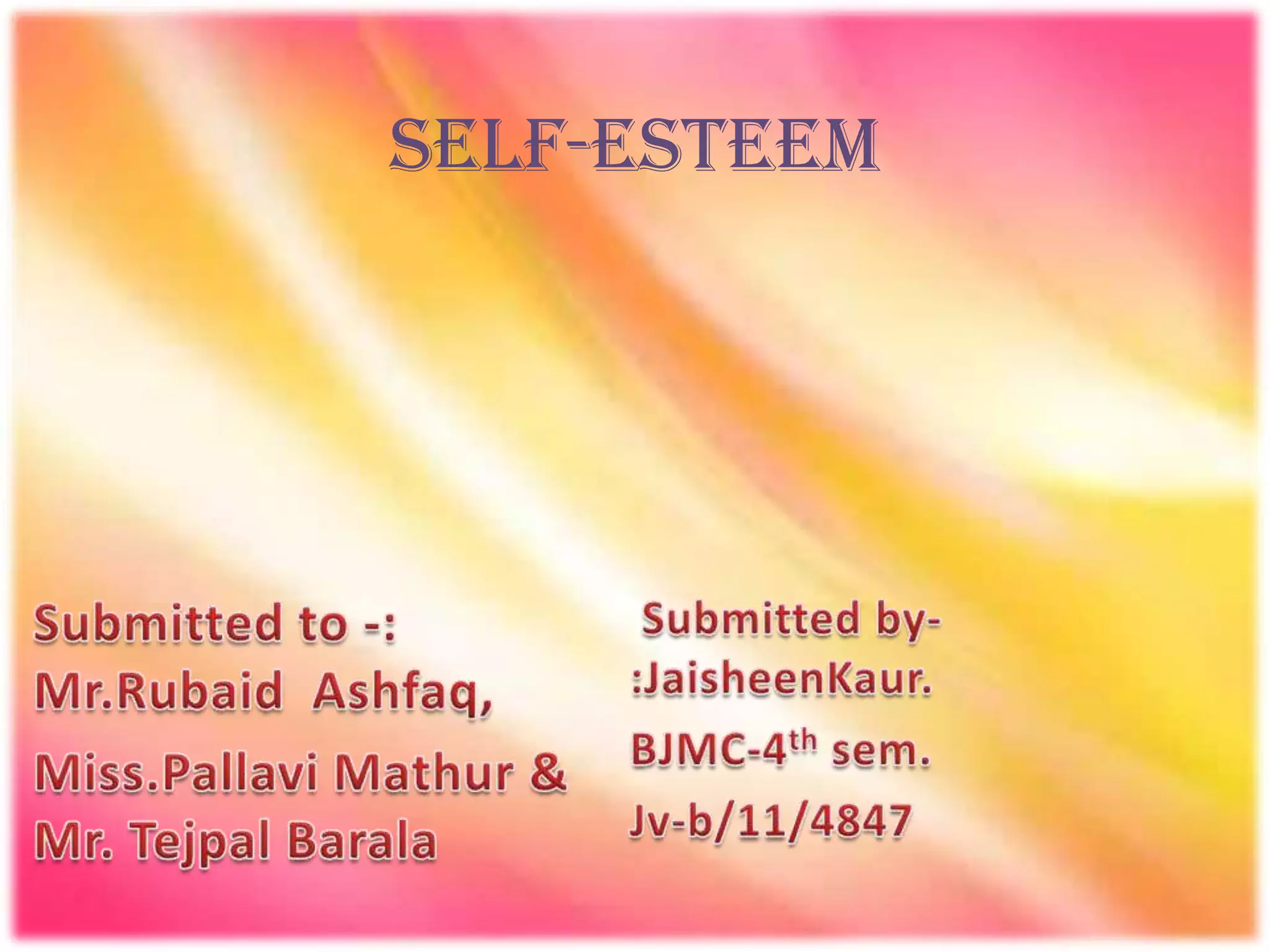Self-esteem