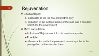 Self healing technology for flexible pavements | PPTX