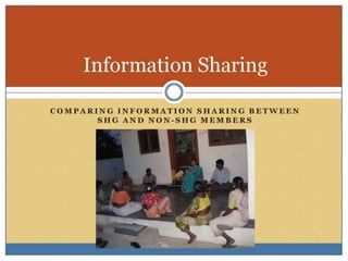 Self-help groups as a platform to improve nutrtional status