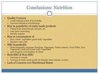 Self-help groups as a platform to improve nutrtional status