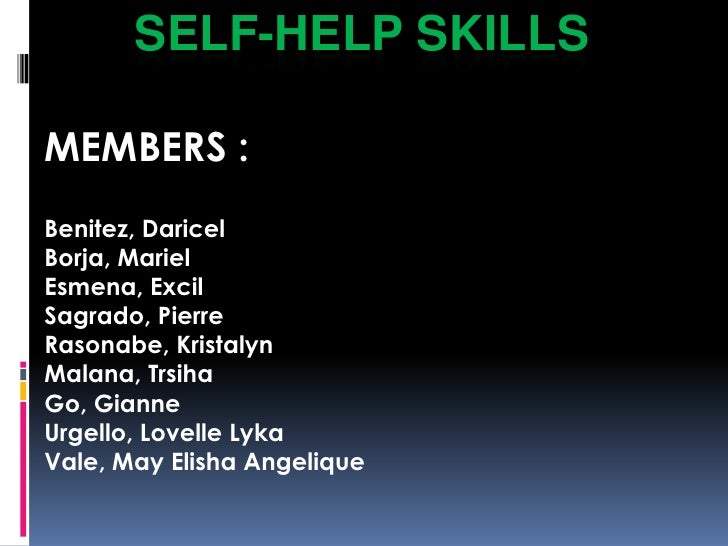self help skills ppt final