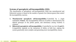 Self Incompatible Locus Self Incompatibility Types and Mechanisms in Plants | PPTX