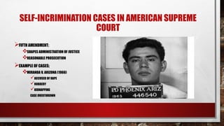 Self Incrimination Examples Understanding Self-Incrimination: The Fifth Amendment Clause and Key ...