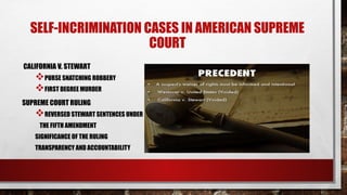 Self Incrimination Examples Understanding Self-Incrimination: The Fifth Amendment Clause and Key ...
