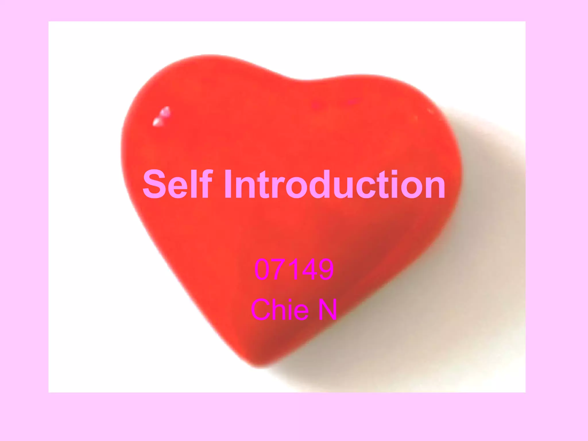 Self Introduction | PPT