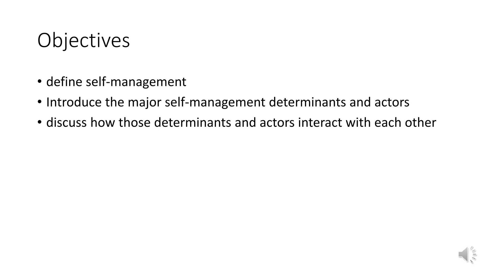 Self-management for people with chronic conditions | PPSX