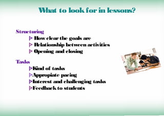 Monitorial Task Self-monitoring in Teaching | POT