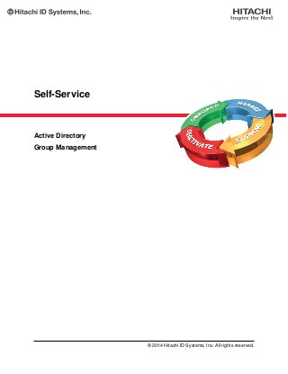Self-Service
Active Directory
Group Management
© 2014 Hitachi ID Systems, Inc. All rights reserved.
 