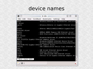 device names
 