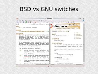 BSD vs GNU switches
 