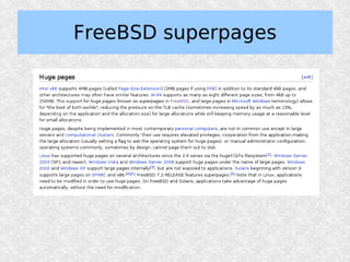 FreeBSD superpages
 