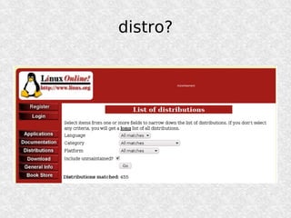 distro?
 