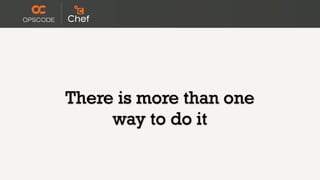 There is more than one
     way to do it
 