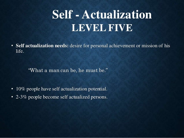 Self Actualization
