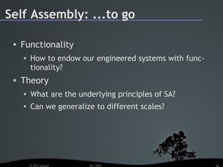 Self Assembly