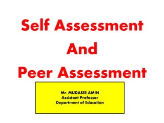 Self Assessment and Peer Assessment | PDF