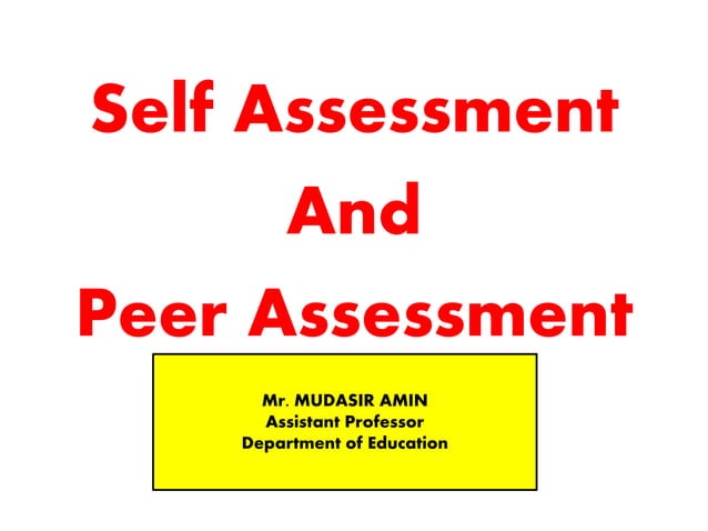 Self Assessment And Peer Assessment Pdf Self Assessment And Peer Assessment Pdf
