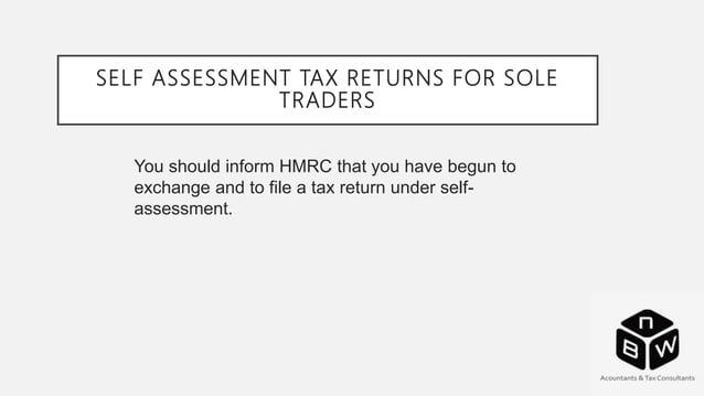 Self assessment tax returns for sole traders | PPT