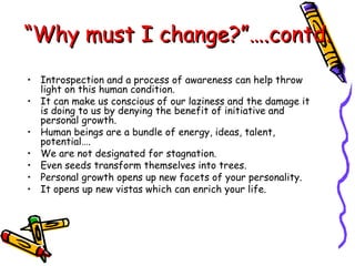 Self awareness & self analysis 