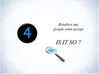 Retailers say
people wont accept
IS IT SO ?
 