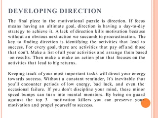 Positive Directions Examples selfconfidence and self motivation an art.pptx