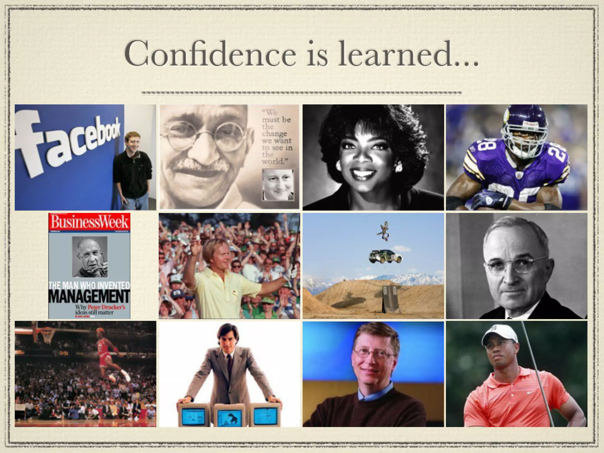 Self confidence presentation with voice