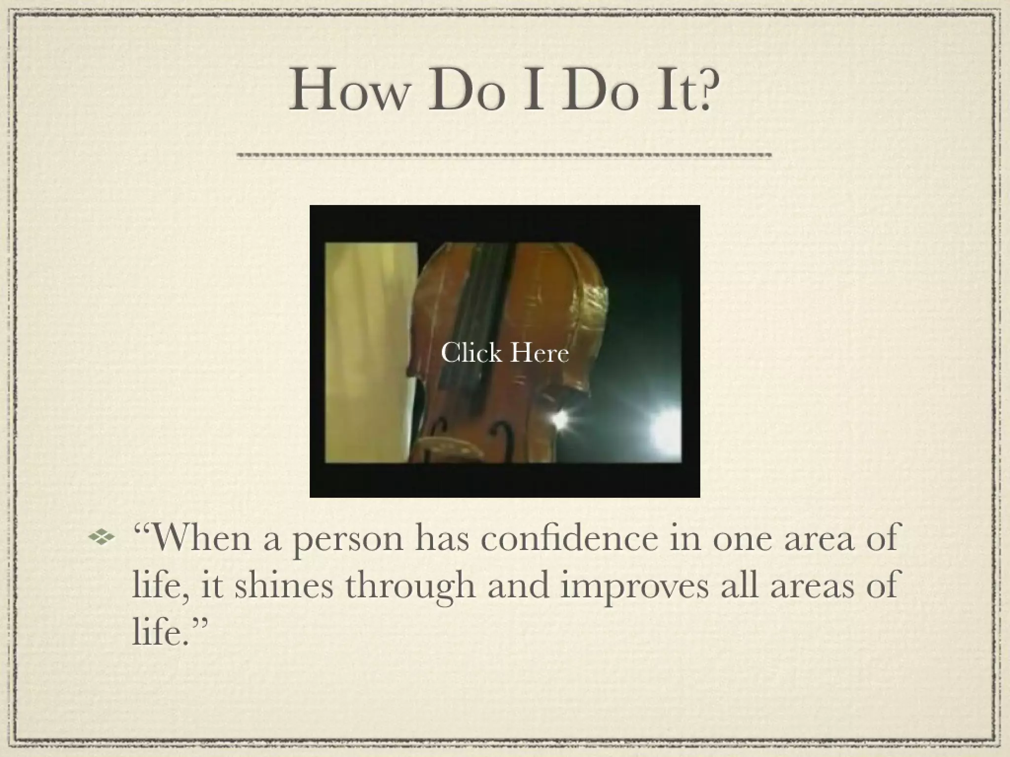 Self confidence presentation with voice