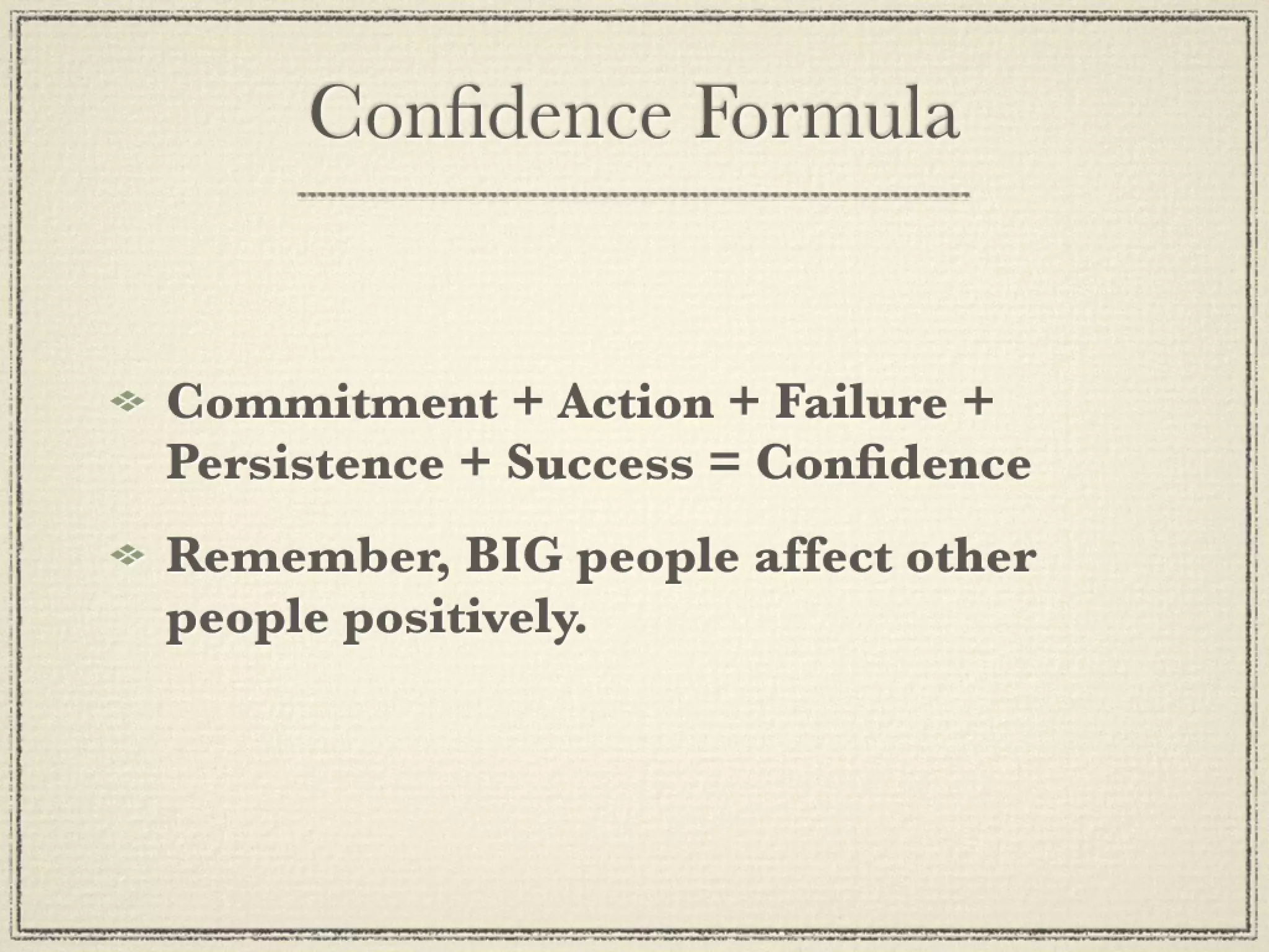 Self confidence presentation with voice