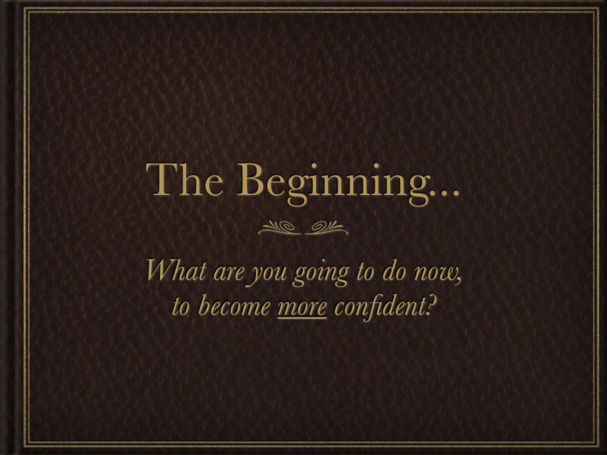 Self confidence presentation with voice