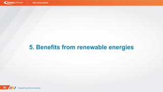 5. Benefits from renewable energies
Self consumption
 