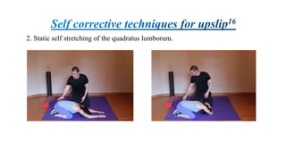 2. Static self stretching of the quadratus lumborum.
 