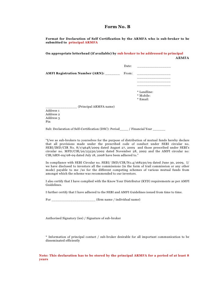 self certification letter template self declaration form 2010 2011 self certification letter template self declaration form 2010 2011