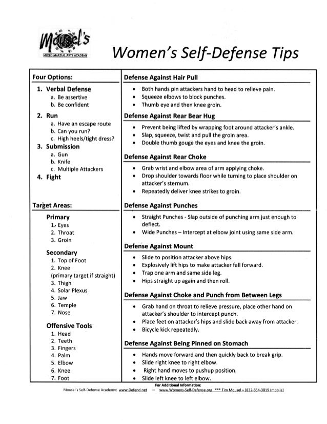 Women S Self Defense Tips Women S Self Defense Tips