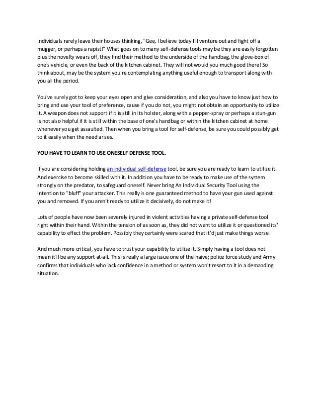 Self defense weapons