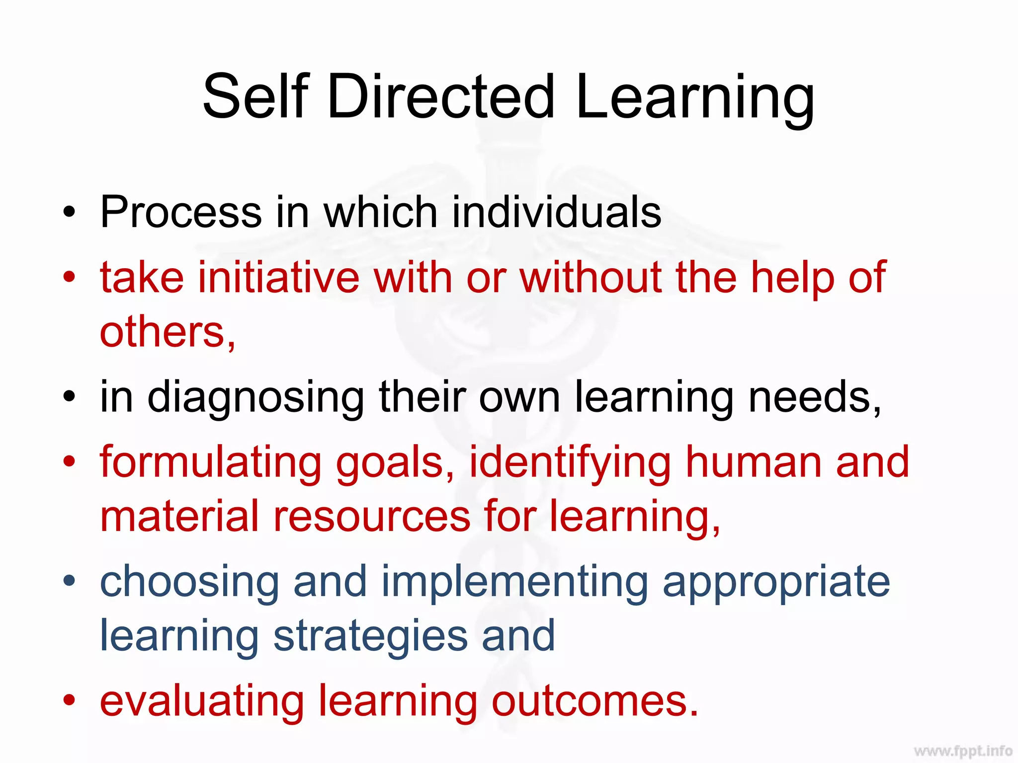 Self directed learning using technology | PPTX