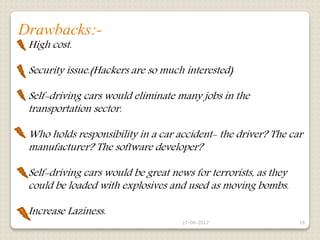 Self driving cars | PPTX